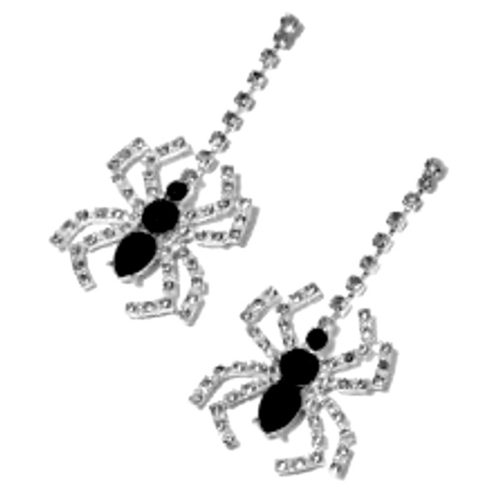 Claire's NWT Spider Crystal Earrings Dangle Pendant Style Gothic Halloween